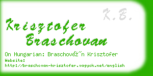 krisztofer braschovan business card